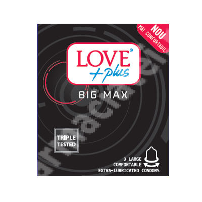 Prezervative Big Max, 3 bucati, Love Plus