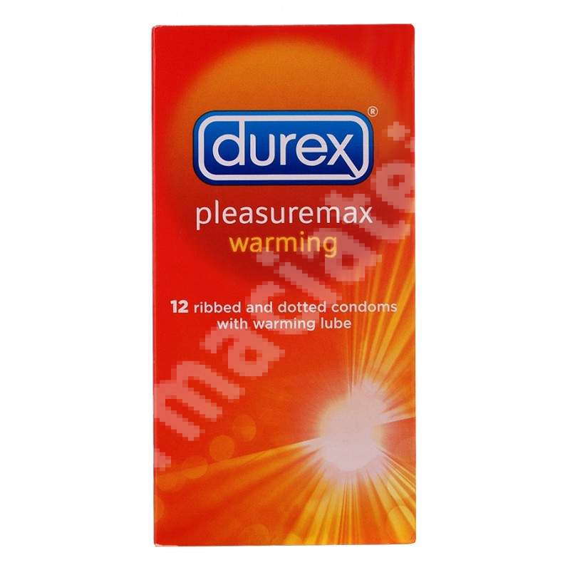 Prezervative Pleasuremax Warming, 12 bucati, Durex