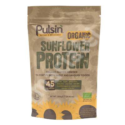 Pudra proteica din floarea soarelui  fara gluten, 250 g, Pulsin