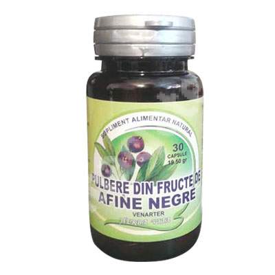 Pulbere din fructe de afine negre Venarter, 30 capsule, Herbavit