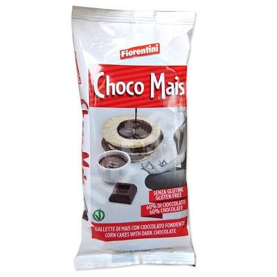 Rondele din porumb cu glazura de ciocolata neagra Choco Mais, 100 g, Fiorentini