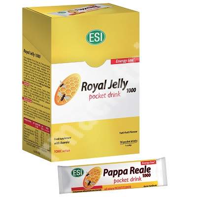 Royal Jelly Pocket Drink Pappa Reale 1000 , 16 plicuri, Esi Spa