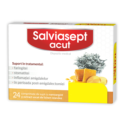 Salviasept Acut, 24 comprimate, Zdrovit