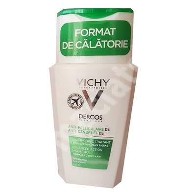 Sampon anti-matreata pentru par normal si gras Dercos, 100 ml, Vichy