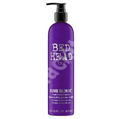 Sampon pentru par blond Bed Head Dumb Blonde Purple Toning, 400 ml, Tigi