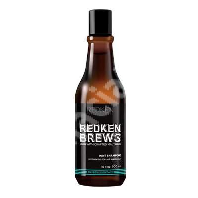 Sampon revigorant cu menta Redken Brews for Men, 300 ml, Redken