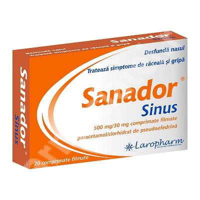 Sanador Sinus 20 Comprimate Filmate Laropharm Farmacia Tei