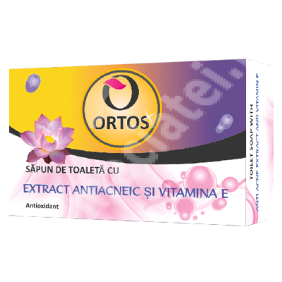 Sapun antiacneic cu vitamina E, 100 g, Ortos