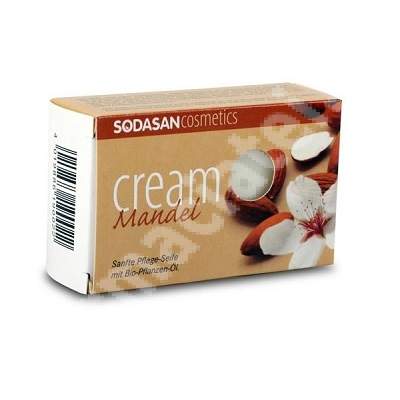 Sapun bio Cream Migdale, 100 g, Sodasan Cosmetics