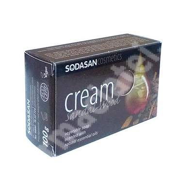 Sapun bio Cream Santal, 100 g, Sodasan Cosmetics