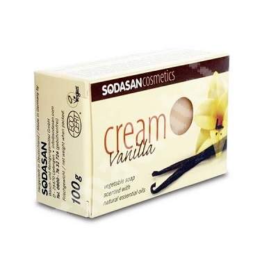 Sapun bio Cream Vanilie, 100 g, Sodasan Cosmetics