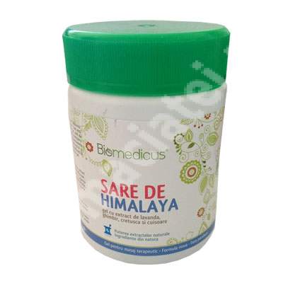 Sare de Himalaya gel cu extract de lavanda, ghimbir, cretusca si cuisoare, 250 ml, Biomedicus