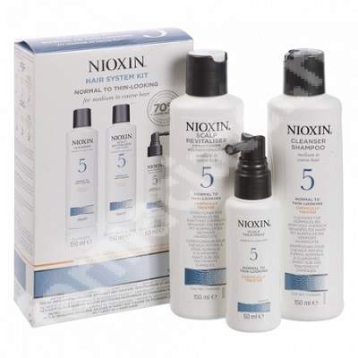Set pentru par normal/aspru tratat chimic System 5, Nioxin