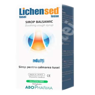 Sirop balsamic pentru calmarea tusei la adulti Lichensed, 150 ml, ABOPharma