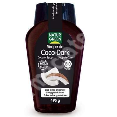 Sirop ecologic de cocos dark cu index glicemic scazut, 495 g, NaturGreen