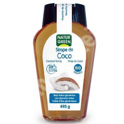 Sirop ecologic de cocos indulcitor cu index glicemic scazut, 495 g, NaturGreen
