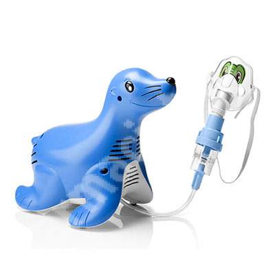 Sistem de nebulizare cu compresor pentru copii Respironics Sami the Seal