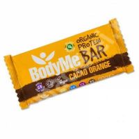 Baton proteic raw organic cacao si portocala, 60 g, BodyMe