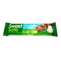 Ciocolata cu lapte cu indulcitor natural din stevia, 25 g, Sweet & Safe