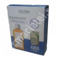 Pachet Sampon Squanorm matreata grasa, 200ml + Sampon Elution, 75m, Ducray