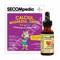 Pachet Vitamina D3 copii Childlife Essentials, 29.6 ml,    SECOMpedia (Calciul, Magneziul, Zincul)