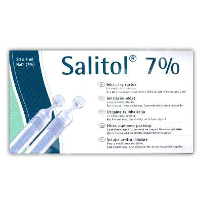 Solutie pentru inhalare Salitol 7%, 20x4 ml, Inqua