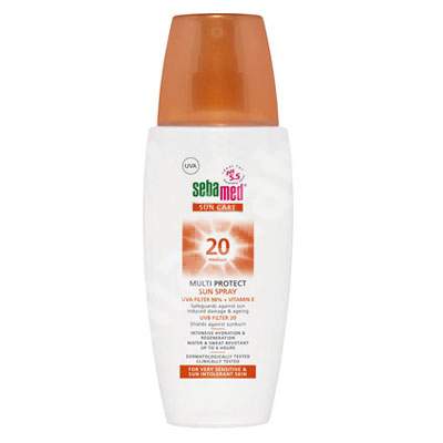 Spray dermatologic pentru protectie solara SPF 20 Sun Care, 150 ml, sebamed