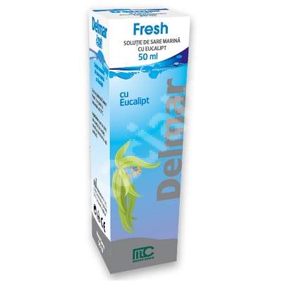 Spray nazal solutie de sare marina cu eucalipt Delmar Fresh, 50 ml, Medochemie Ltd
