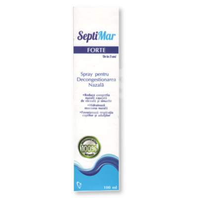 Spray pentru decongestionarea nazala SeptiMar Forte, 100 ml, Viva Pharma