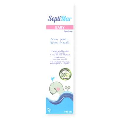 Spray pentru igiena nazala SeptiMar Baby, 100 ml, Viva Pharma