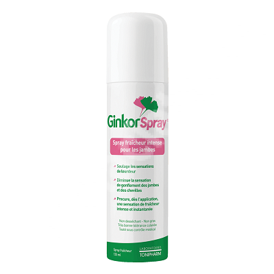 Spray racoritor pentru picioare - Ginkor Spray, 125 ml, Akacia Pharma