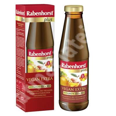 Suc cu Vitamina D3+B12 Vegan Extra Plus, 450 ml, Haus Rabenhorst