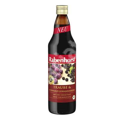 Suc de coacaze negre si struguri rosii, 750 ml, Haus Rabenhorst
