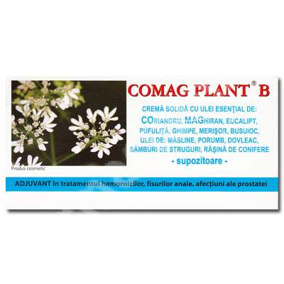 Supozitoare Comag Plant B, 10 bucati, Elzin Plant