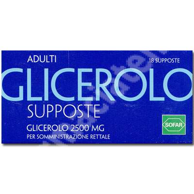 Supozitoare pentru adulti, Glicerolo 2500 mg, 18 bucati, Sofar