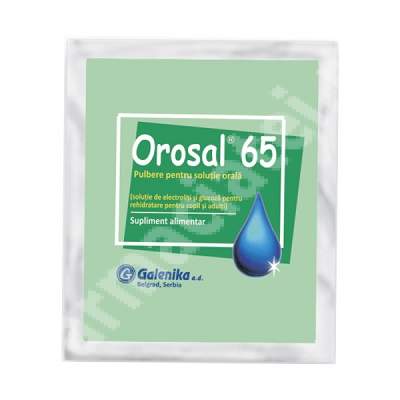Suspensie cu glucoza si electroliti pentru rehidratarea orala - Orosal 65, 1 plic, Galenika