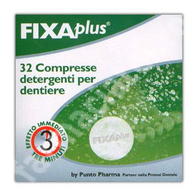 Tablete pentru curatarea protezelor dentare - Fixaplus, 32 tablete, Punto Pharma