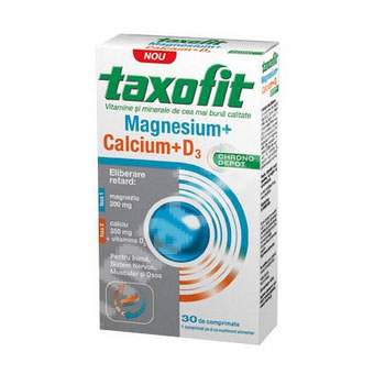 Taxofit Magnesium+Calcium+D3, 40 comprimate, Klosterfrau