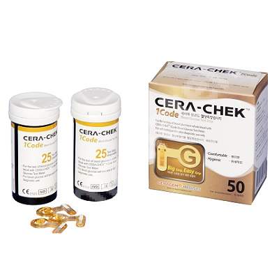 Teste de glicemie Cera Chek, 50 bucati, Etalon Medical