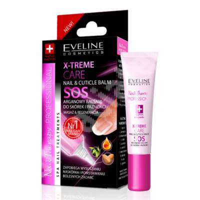 Tratament balsam de regenerare pentru unghii si cuticule SOS Nail Therapy, 12 ml, Eveline Cosmetics