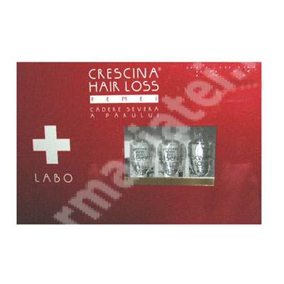 Tratament impotriva caderii severe a parului pentru femei Crescina Hair Loss, 12 fiole, Labo Cosprophar Suisse