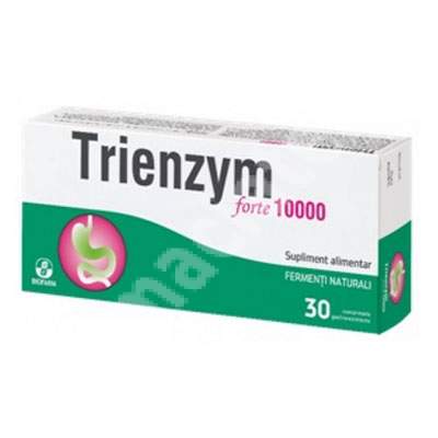 Trienzym Forte 10000, 30 comprimate, Biofarm