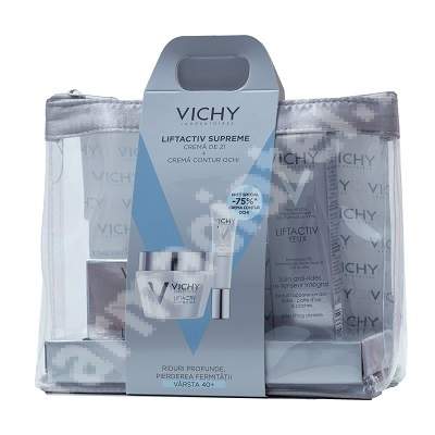 Trusa Crema de zi si Crema contur ochi ten normal-mixt Liftactiv Supreme, Vichy