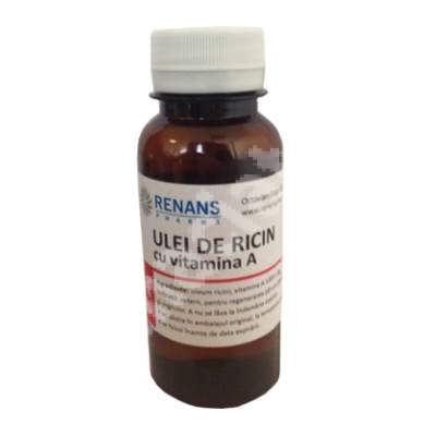Ulei de ricin cu vitamina A, 100 g, Renans Pharma