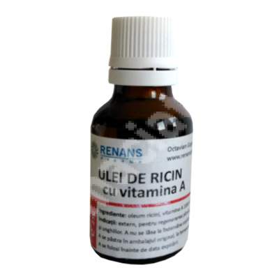 Ulei de ricin cu vitamina A, 25 g, Renans Pharma