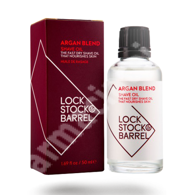 Ulei pentru barbierit si barba Argan Blend, 50 ml, Lock Stock & Barrel