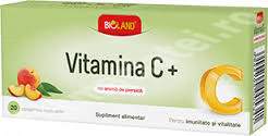 Vitamina C plus Piersici, 20 comprimate, Biofarm