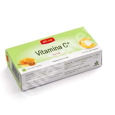 Vitamina C plus Propolis, 20 comprimate, Biofarm