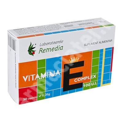 Vitamina E Complex 100UI, 30 capsule, Remedia