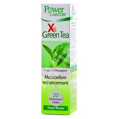 Xs Green Tea, 20 tablete efervescente, Power Of Nature